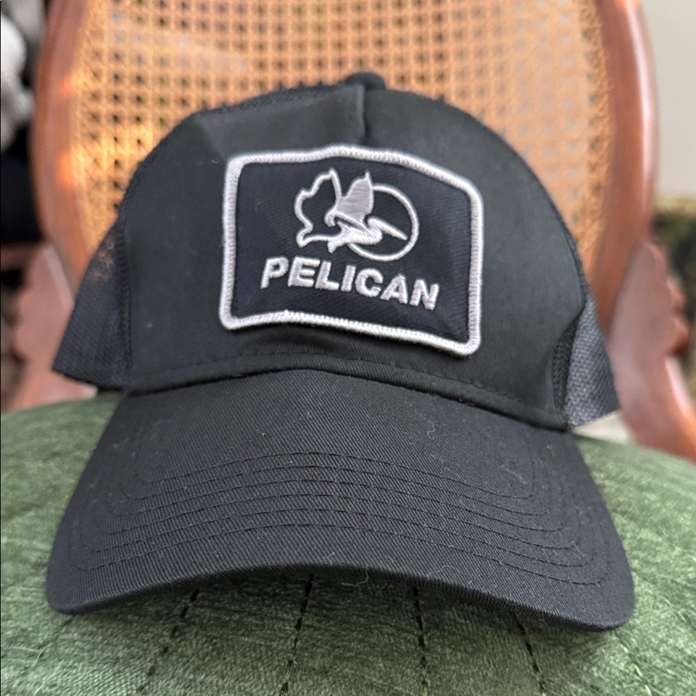 Pelican Black Adjustable Snapback Mesh Trucker Cap Hat